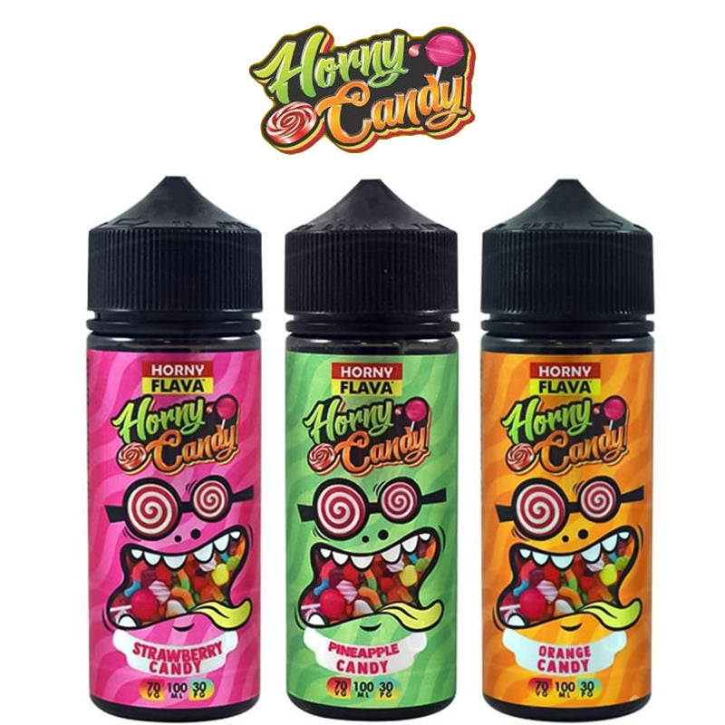 Horny Candy Range 100ml shortfill  70/30 VG/PG image 0