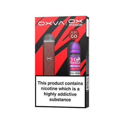 OXVA Xlim Go Pod Kit - Gift Pack (with 10mg Nic Salt) - Red Kit (Mixed Grape) image