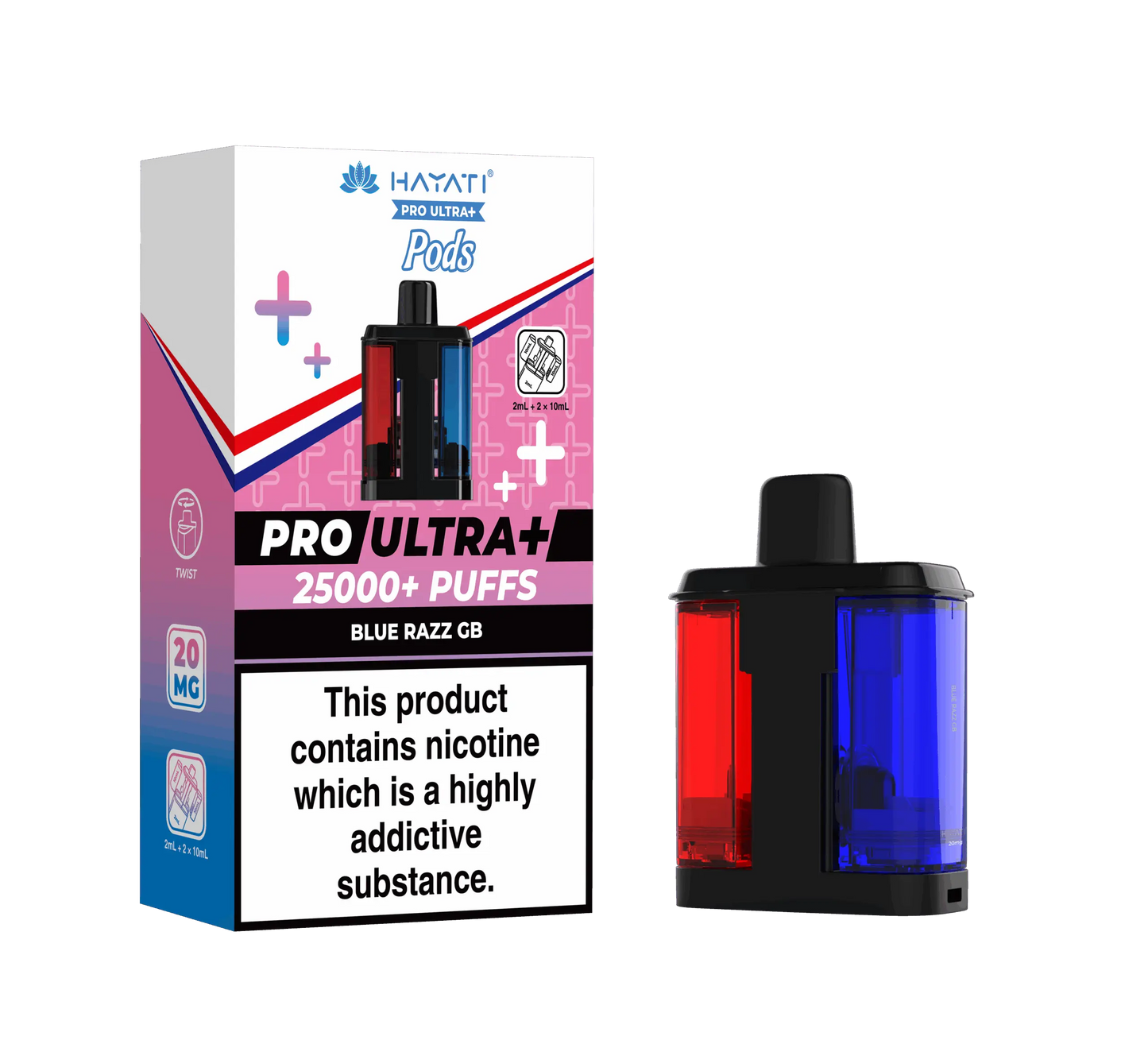 Hayati Pro Ultra Plus 25K Prefilled Pods - Blue Razz GB image