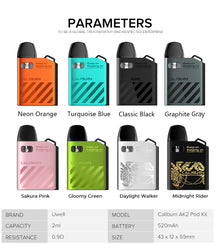 UWELL Caliburn AK2 Pod Kit - FREE 3 PREMIUM NIC SALTS image 1