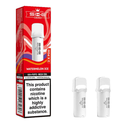 SKE Crystal Bar 600 Pro Prefilled Pods – 20mg Nicotine Salt (2 Pack) - Watermelon Ice image