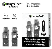 KangerTech Tri Box Refillable Pods - 2ml - 0.9Ω Mesh 2pcs/pack image 0