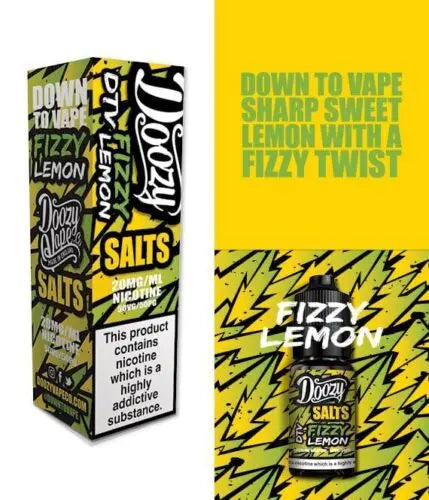 Doozy Nic Salts 10ml - 10MG - Fizzy Lemon image