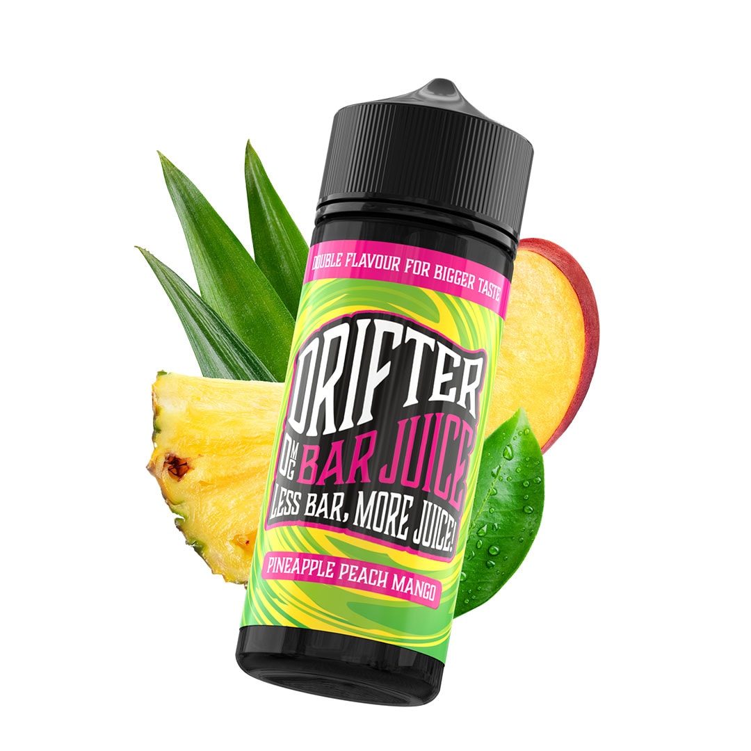 Drifter Bar Juice 100ml E-Liquid Shortfill 50/50 VG/PG - Pineapple Peach Mango image