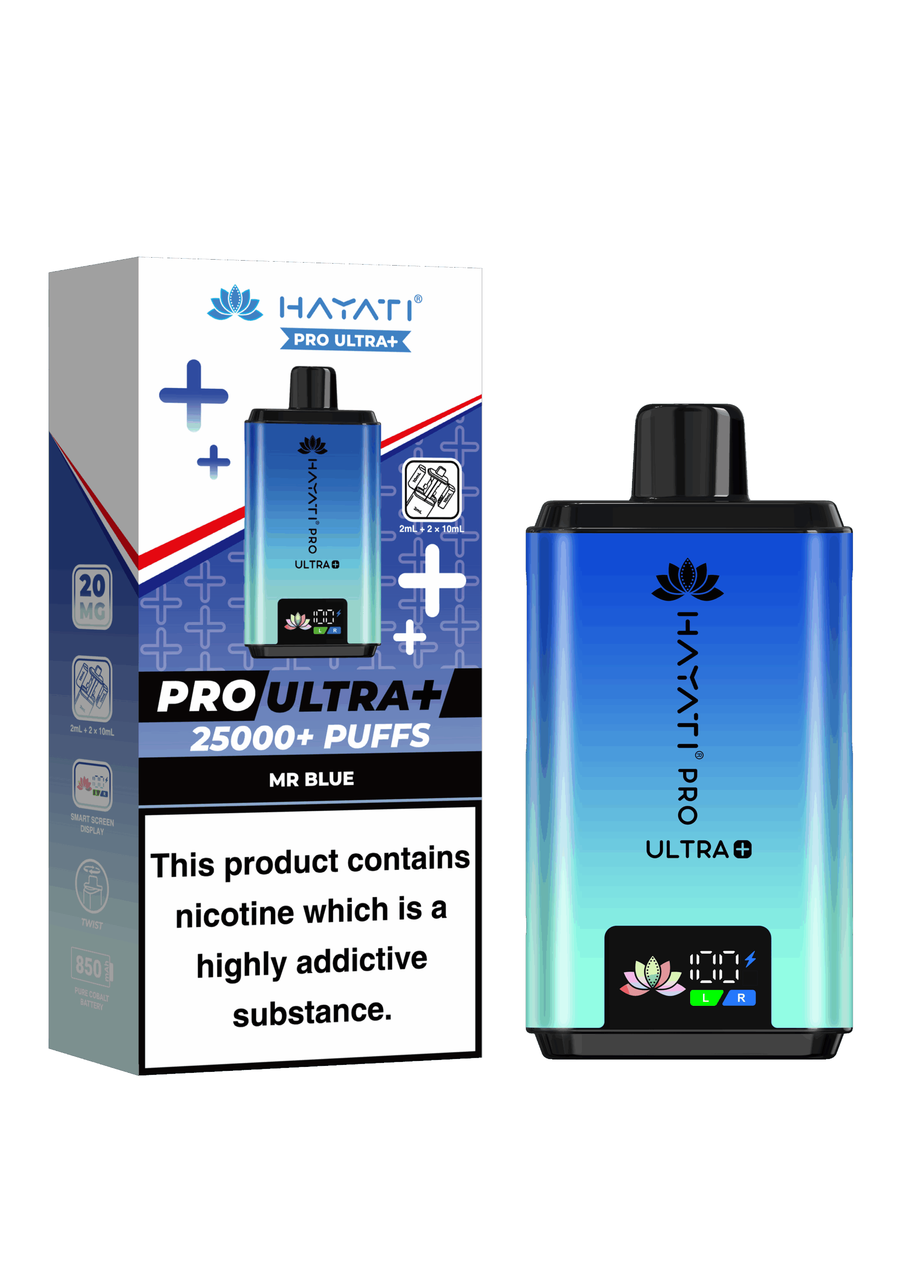 Hayati Pro Ultra Plus 25K Prefilled Vape Kit - Mr Blue image