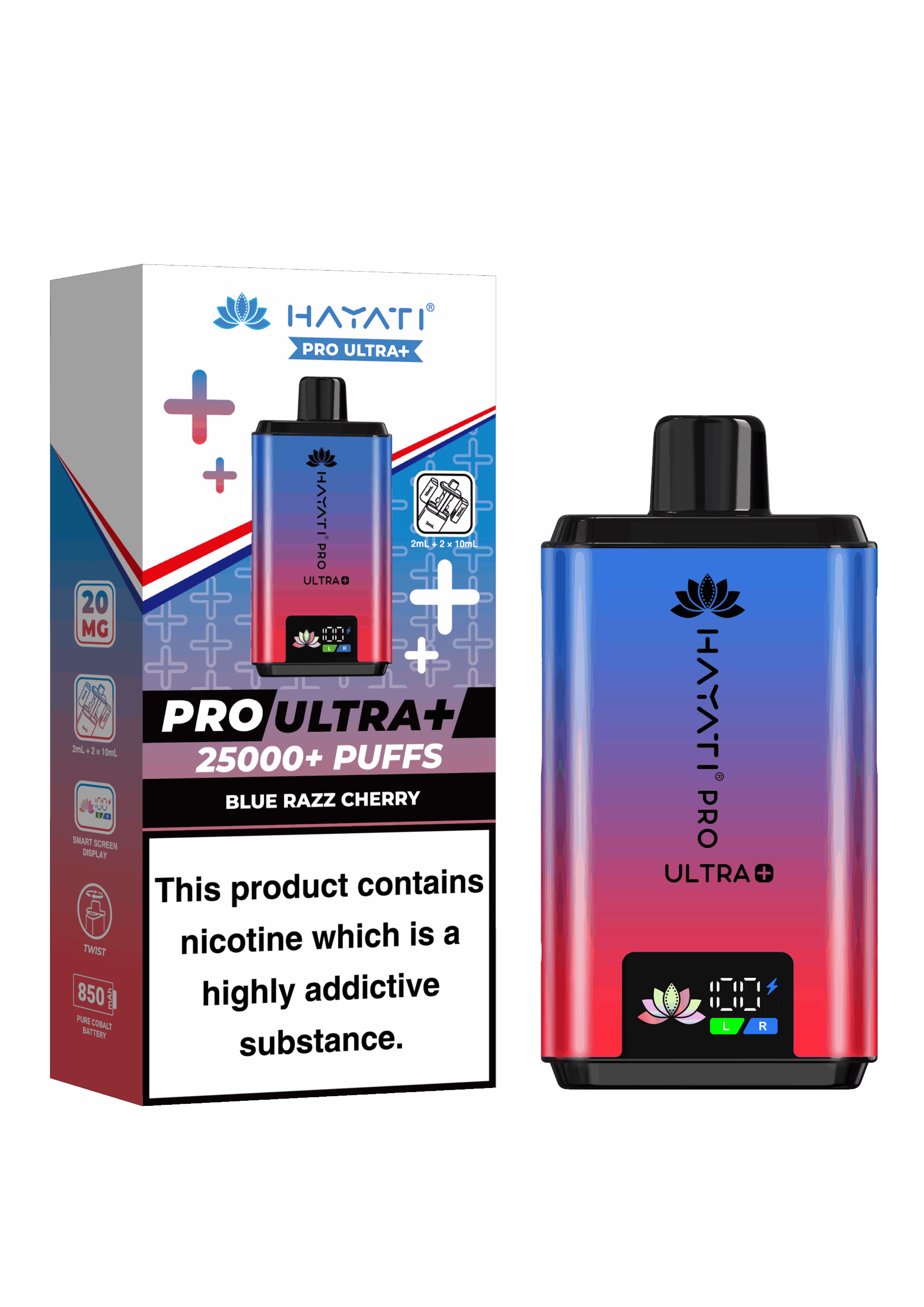 Hayati Pro Ultra Plus 25K Prefilled Vape Kit - Blue Razz Cherry image