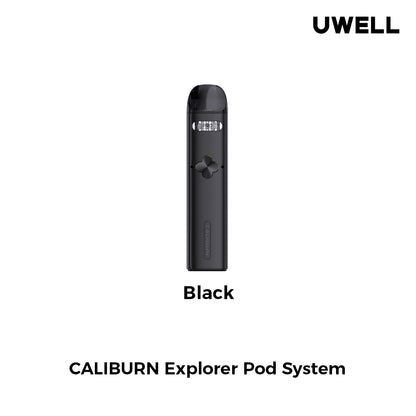 Uwell Caliburn Explorer Pod Kit – Dual Flavor Vaping - Black image