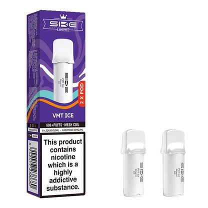 SKE Crystal Bar 600 Pro Prefilled Pods – 20mg Nicotine Salt (2 Pack) - VMT Ice image