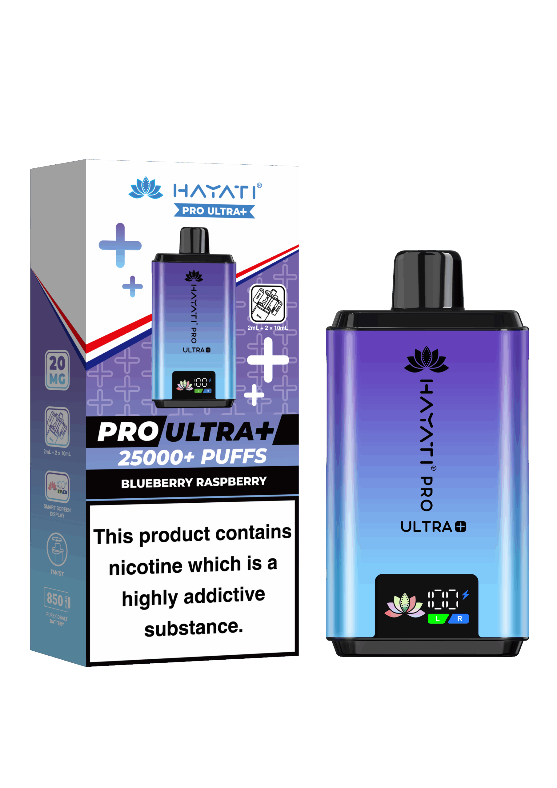 Hayati Pro Ultra Plus 25K Prefilled Vape Kit - Blueberry Raspberry image