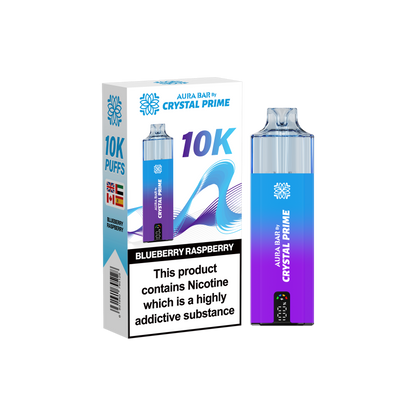 Crystal Prime Aura Bar 10K Prefilled Vape Kit - Blueberry Raspberry image