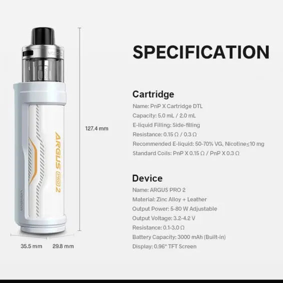 VOOPOO Argus Pro 2 80W Pod Vape Kit | PnP-X Platform VOOPOO