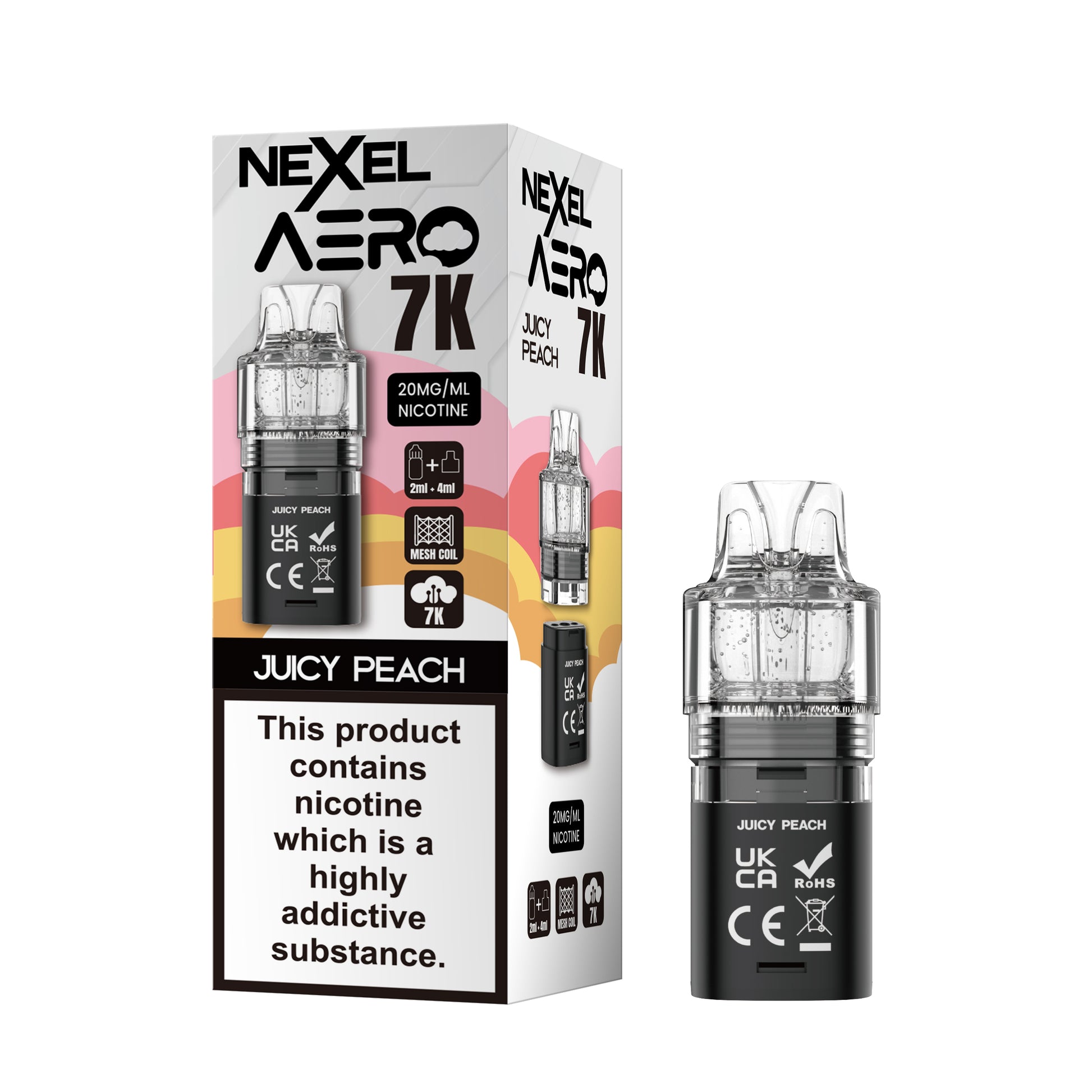 Nexel Aero 7000 Replacement Prefilled Pod - Juicy Peach image