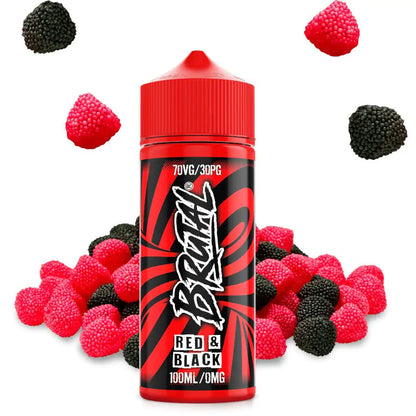 BRUTAL by Just Juice E-Liquid 100ml Shortfill 70/30 VG/PG - Red &amp; Black image