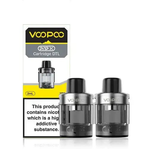 VooPoo PnP X MTL + DTL Replacement Pods | Drag X2 / S2 | 2pcs/pack - DTL (direct-to-lung), Silver. image