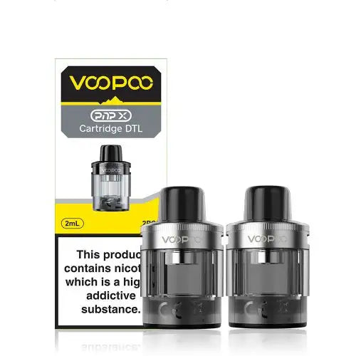 VooPoo PnP X MTL + DTL Replacement Pods | Drag X2 / S2 | 2pcs/pack - DTL (direct-to-lung), Silver. image