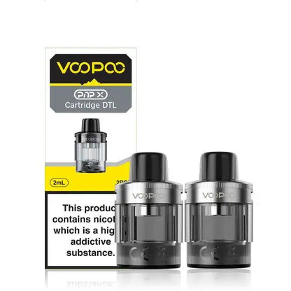 VooPoo PnP X MTL + DTL Replacement Pods | Drag X2 / S2 | 2pcs/pack - DTL (direct-to-lung), Silver. image