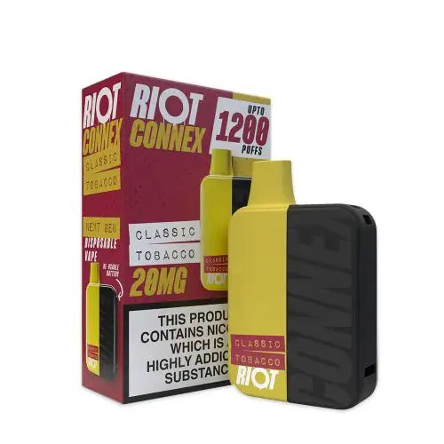 Riot Squad Connex Prefilled Pod Vape Kit | 1200 Puffs | 20MG - Classic Tobacco image