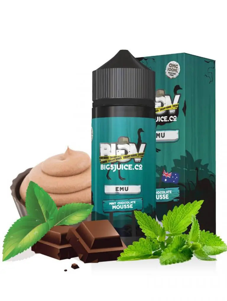 BIG 5 Vape Juice 100ml Shortfill 70/30 VG/PG - EMU - Mint Chocolate Mousse image