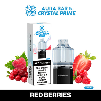 Crystal Prime Aura Bar 10K Prefilled Pods - Red Berries image