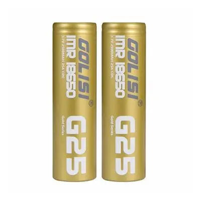 Golisi 18650 2500mAh 25A Battery - Free Plastic Storage Case image 0