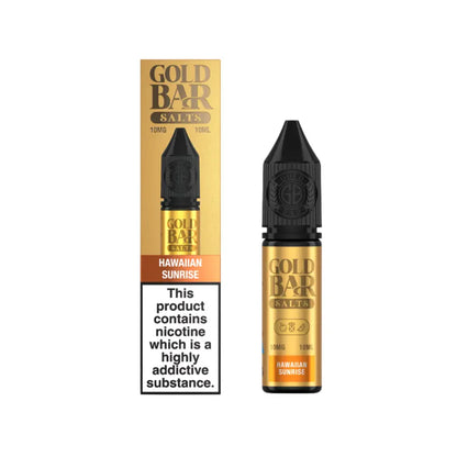 Gold Bar Nic Salts 10ml - 10mg - Hawaiian Sunrise image