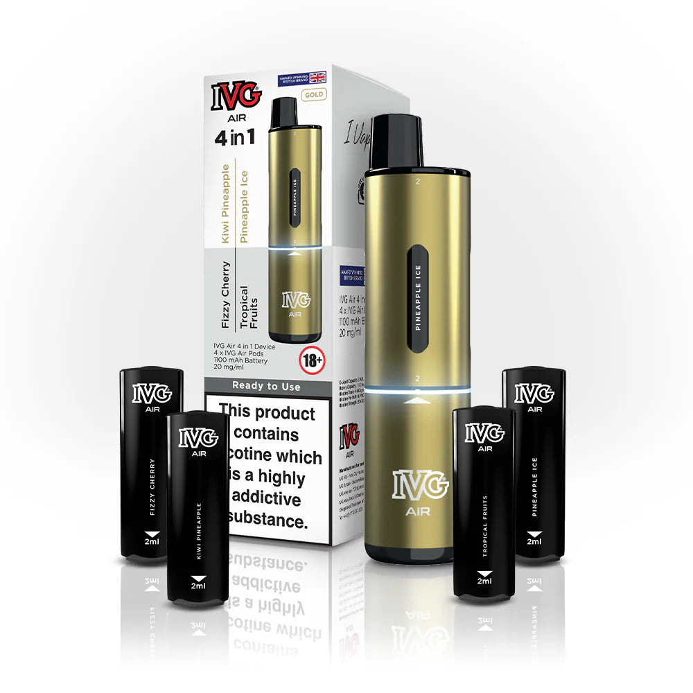 IVG Air 4-in-1 2400 Puffs Vape Pod Kit - Gold Edition image