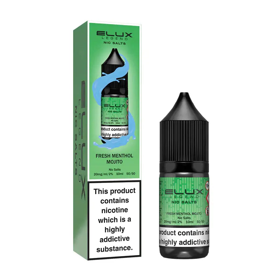 Elux Legend Nic Salts 10ml - 10MG - Fresh Menthol Mojito image