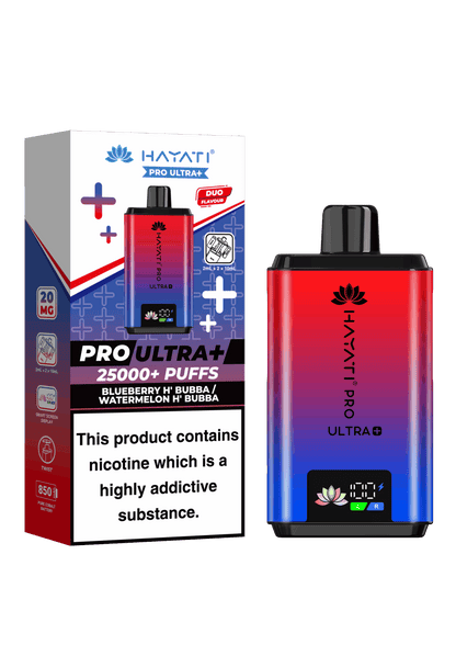 Hayati Pro Ultra Plus 25K Prefilled Vape Kit - Blueberry H'Bubba / Watermelon H'Bubba image