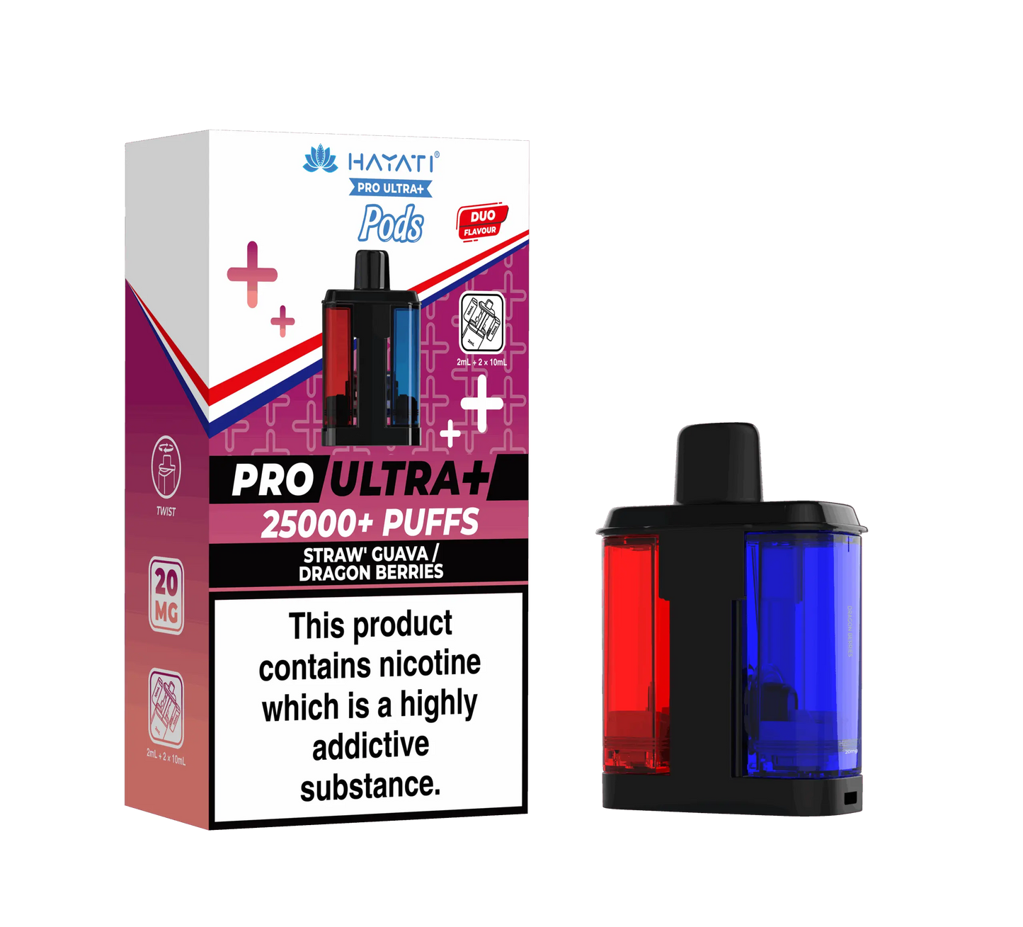 Hayati Pro Ultra Plus 25K Prefilled Pods - Straw' Guava / Dragon Berries image