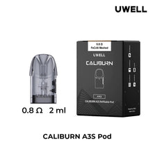 Uwell Caliburn A3S Replacement Pods - 4pcs/pack | Side Fill | 0.8 Ohm Mesh image 0