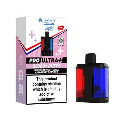 Hayati Pro Ultra Plus 25K Prefilled Pods - Blueberry Cotton K / Raspberry Cotton K image