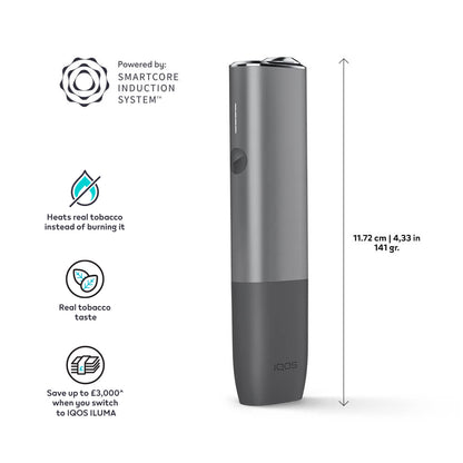 IQOS ILUMA ONE Starter Kit | Pebble Grey | Free (2 Pack) of TEREA Sticks image 1