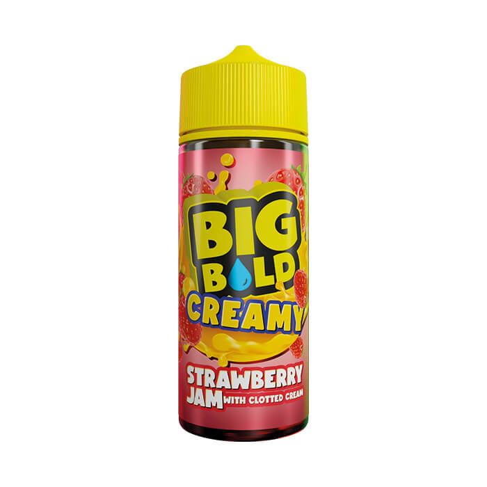 Big Bold 100ml E-Liquid Shortfill 70/30 VG/PG - Creamy - Strawberry Jam and Clotted Cream image