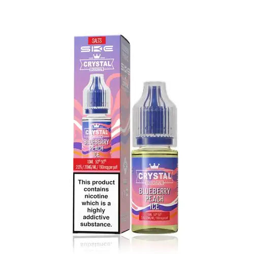 SKE Crystal Original V2 Nic Salts 10ml - 20MG - Blueberry Peach Ice image