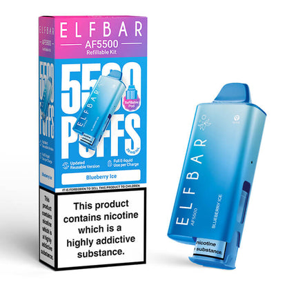 Elf Bar AF5500 Prefilled Pod Vape Kit - Blueberry Ice image