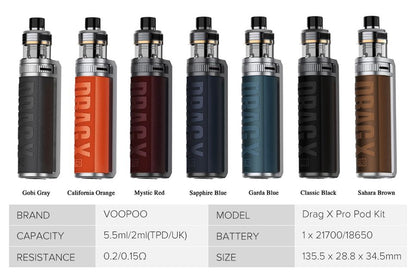 Voopoo Drag X PRO 100W Pod kit