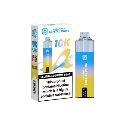 Crystal Prime Aura Bar 10K Prefilled Vape Kit - Blue Razz Gummy Bear image