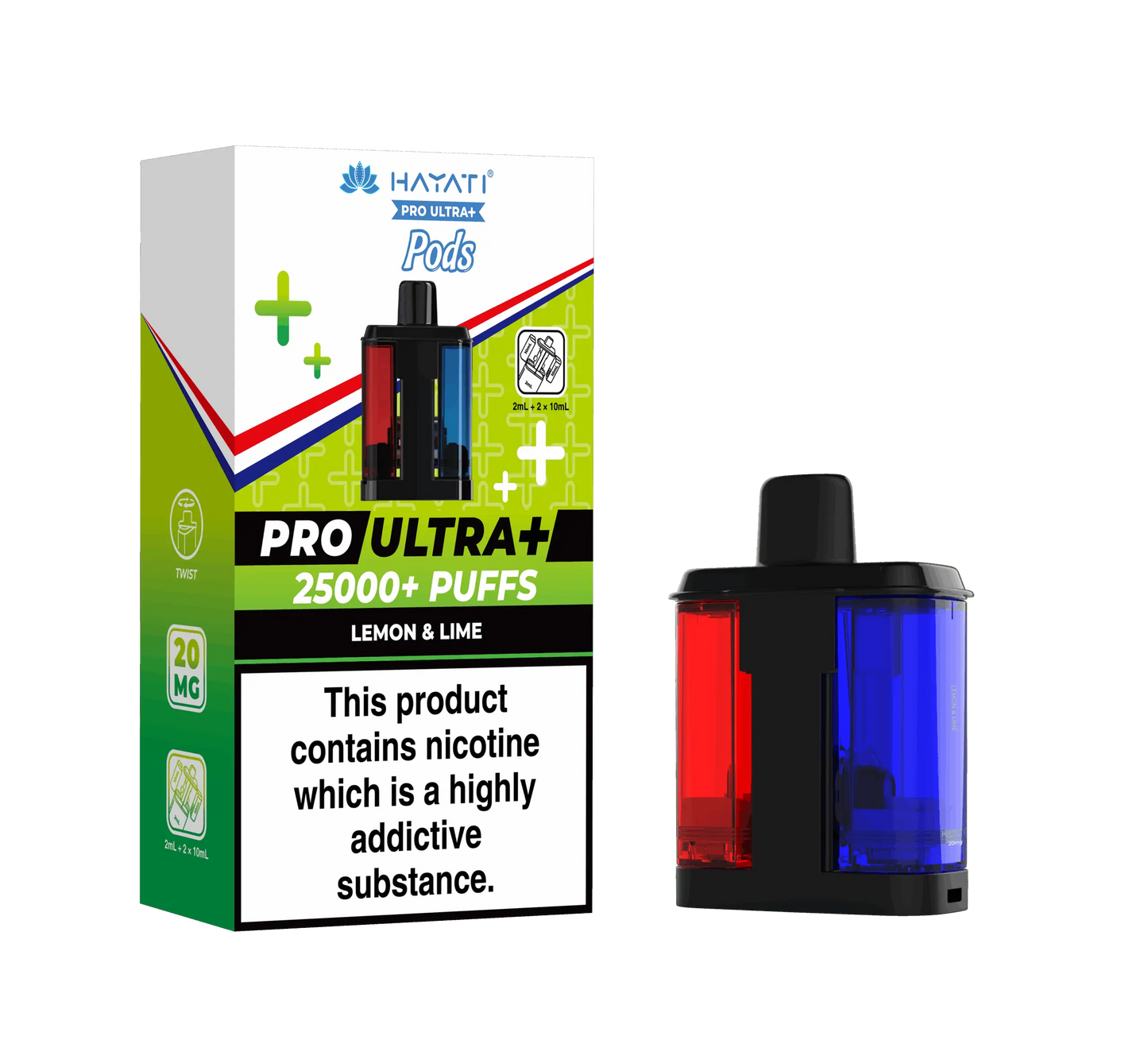 Hayati Pro Ultra Plus 25K Prefilled Pods - Lemon and Lime image