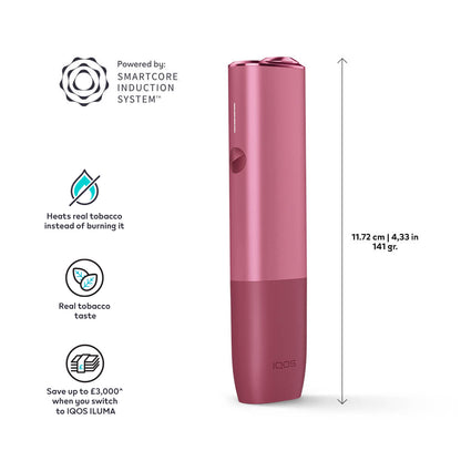IQOS ILUMA ONE Starter Kit | Sunset Red | Free (2 Pack) of TEREA Sticks image 1