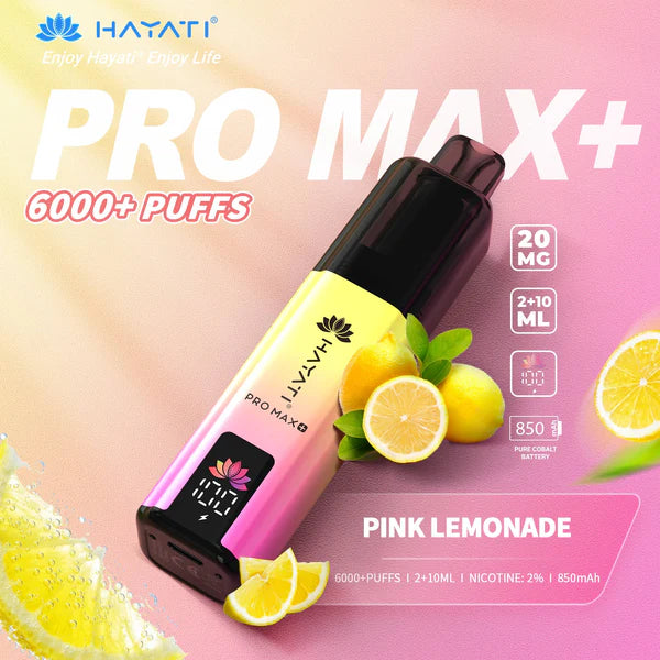 Hayati Pro Max+ 6000 Puff Pod Kit - Pink Lemonade image