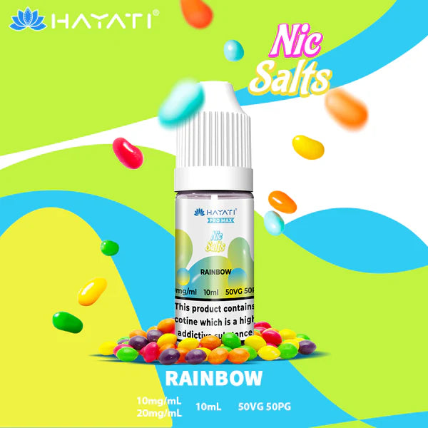 Hayati Pro Max Nic Salts 10ml - 10MG - Rainbow image