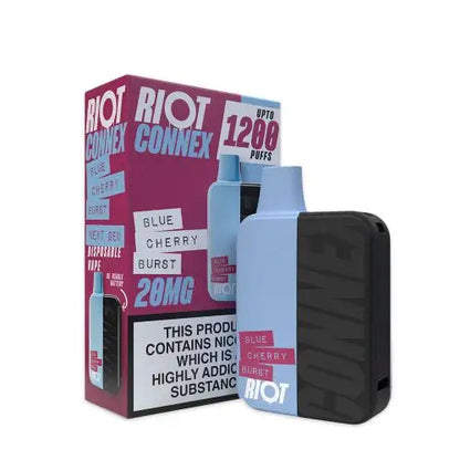 Riot Squad Connex Prefilled Pod Vape Kit | 1200 Puffs | 20MG - Blue Cherry Burst image