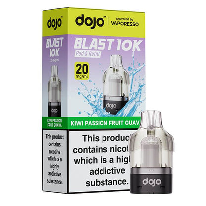 Vaporesso Dojo Blast 10K Prefilled Pod + 10ml Refill Container - Kiwi Passionfruit Guava image