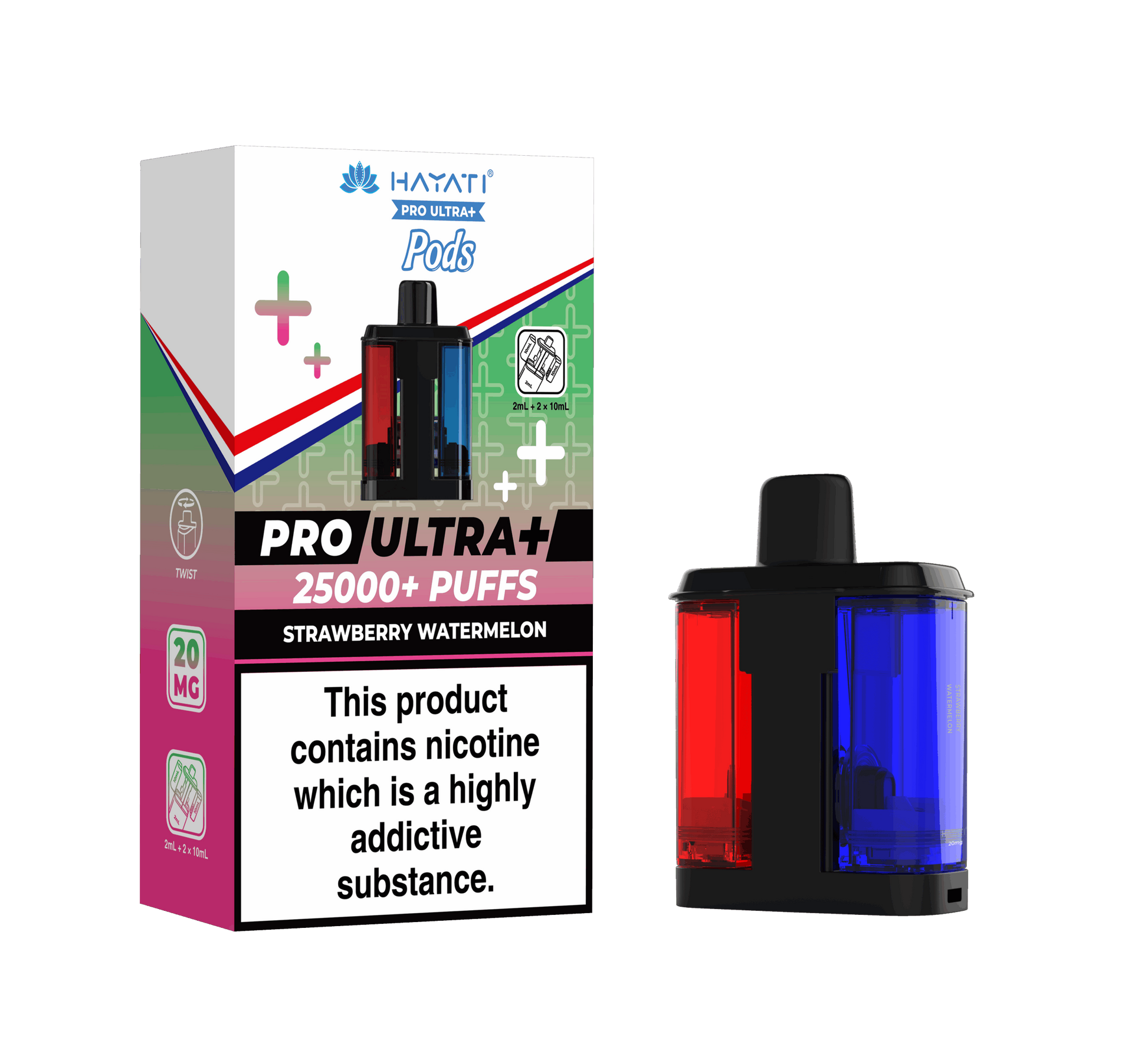 Hayati Pro Ultra Plus 25K Prefilled Pods - Strawberry Watermelon image