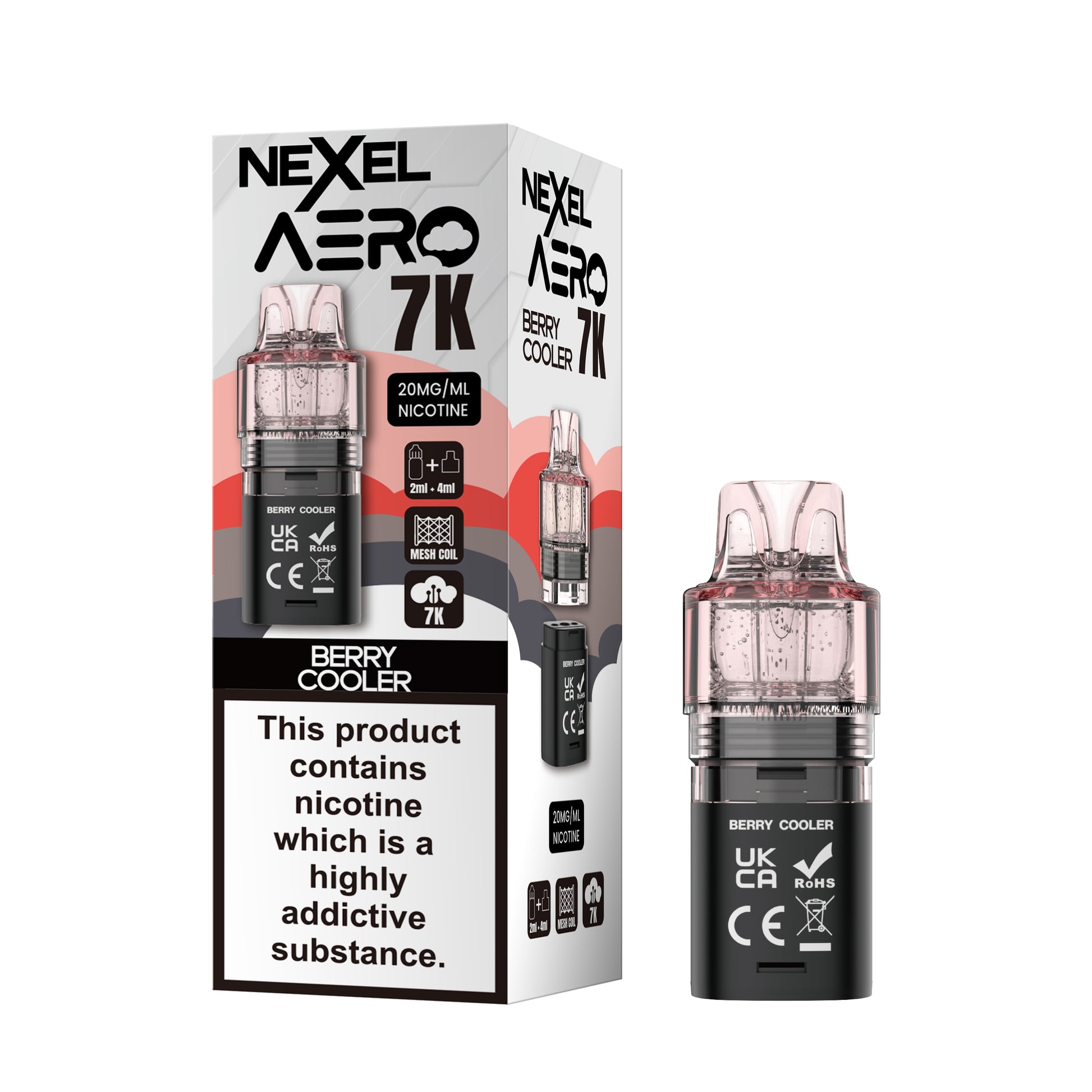 Nexel Aero 7000 Replacement Prefilled Pod - Berry Cooler image