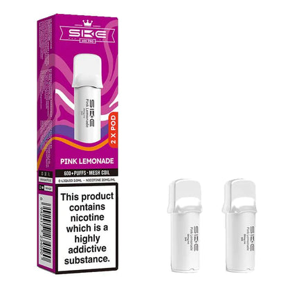 SKE Crystal Bar 600 Pro Prefilled Pods – 20mg Nicotine Salt (2 Pack) - Pink Lemonade image