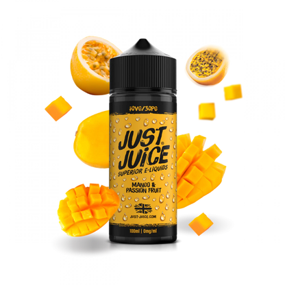 Just Juice 100ml E-Liquid Shortfill | Exotic | On Ice | Fusion Range  70/30 VG/PG - Mango &amp; Passionfruit image