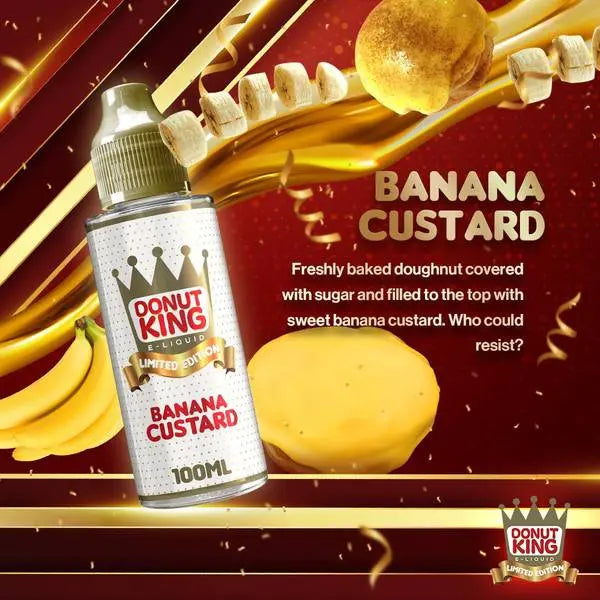 Donut King Limited Edition E-liquid 100ml Shortfill  70/30 VG/PG image 0