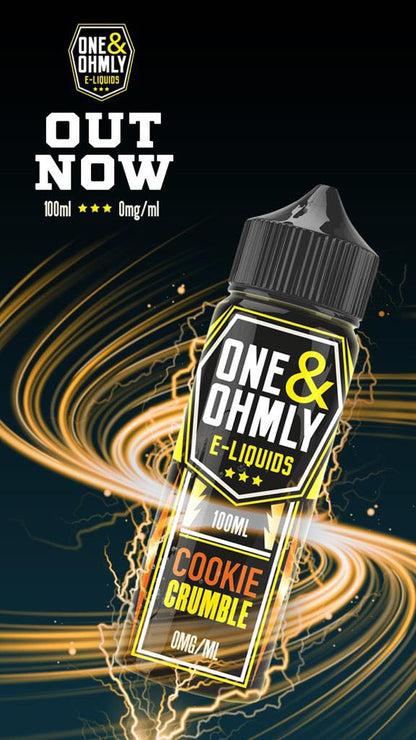 One & Ohmly E-liquid 100ml Shortfill  70/30 VG/PG - Cookie Crumble image