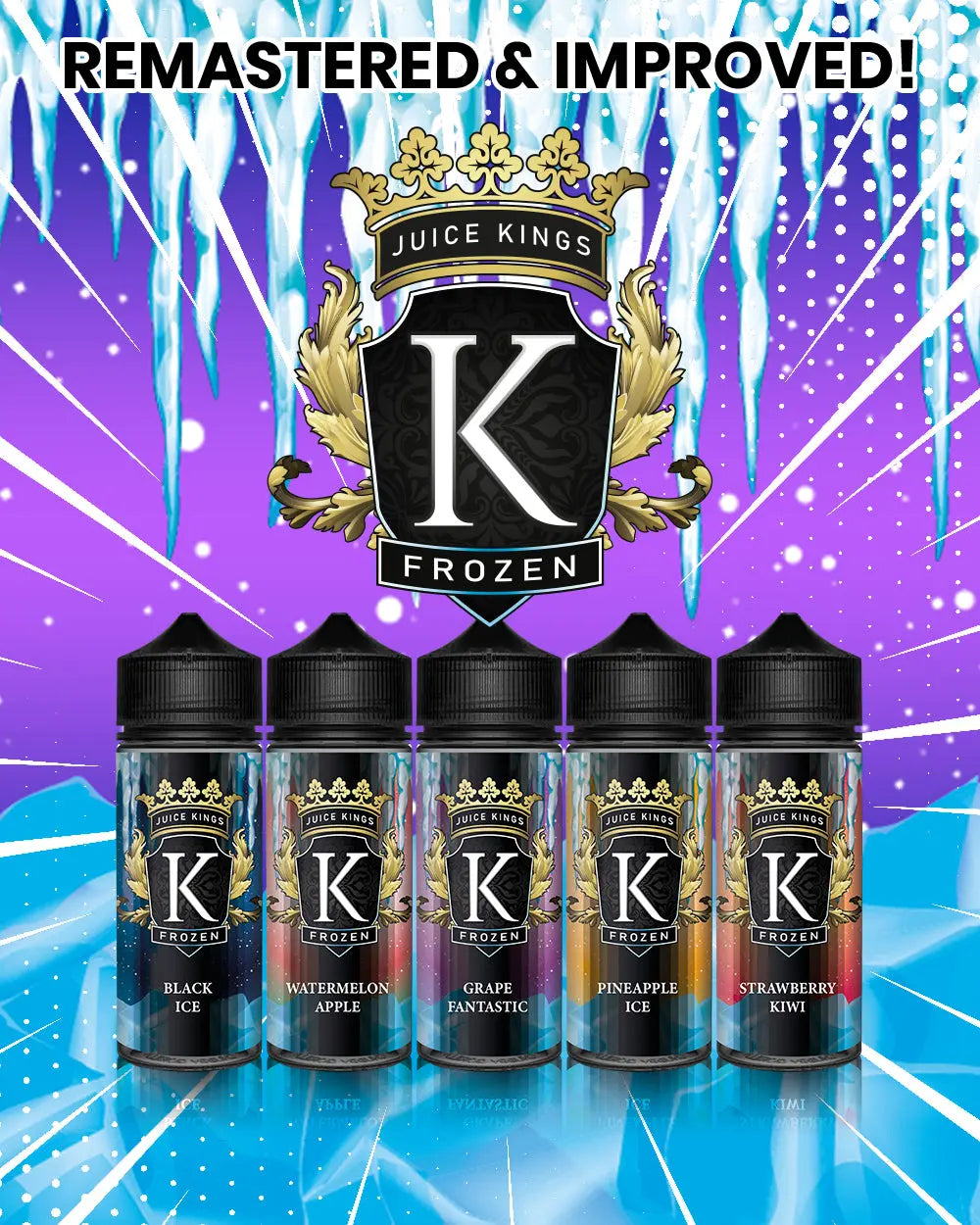 Juice Kings 100ml Shortfill | Frozen Range  70/30 VG/PG image 0